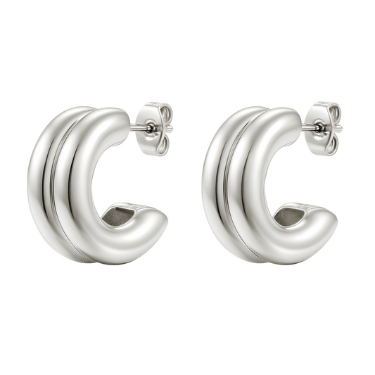 Twinari Chunky Half Hoops