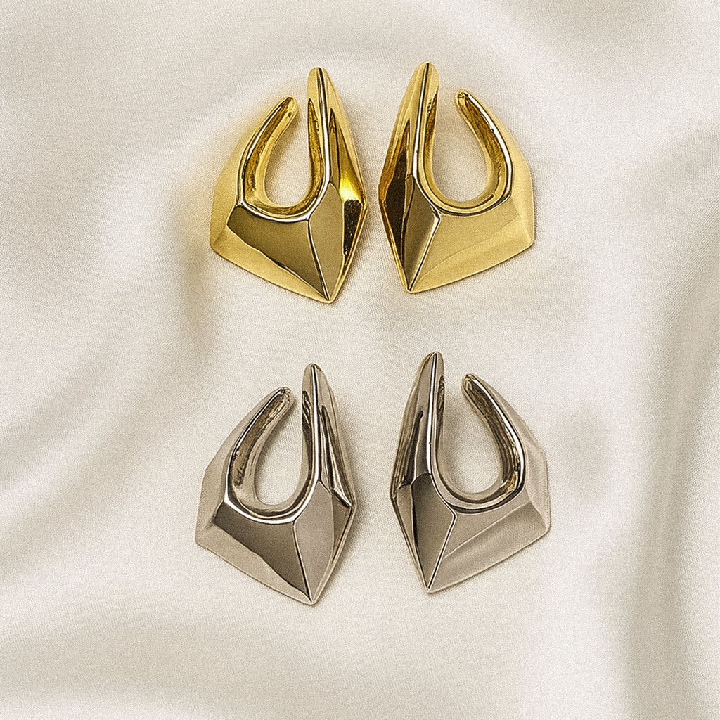 Cusp Facetta Statement Earrings
