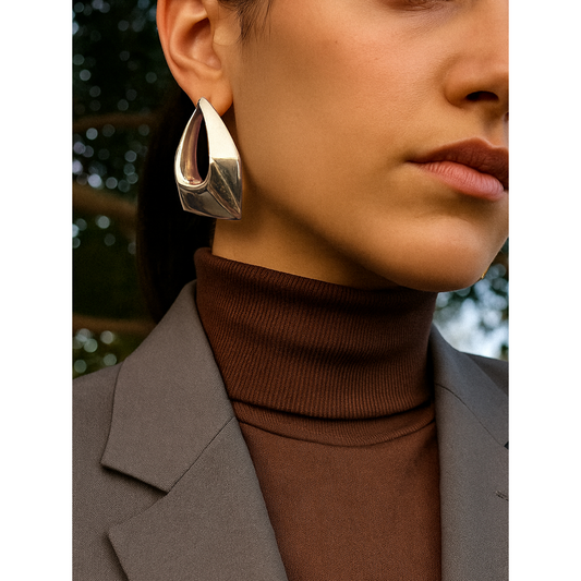 Cusp Facetta Statement Earrings