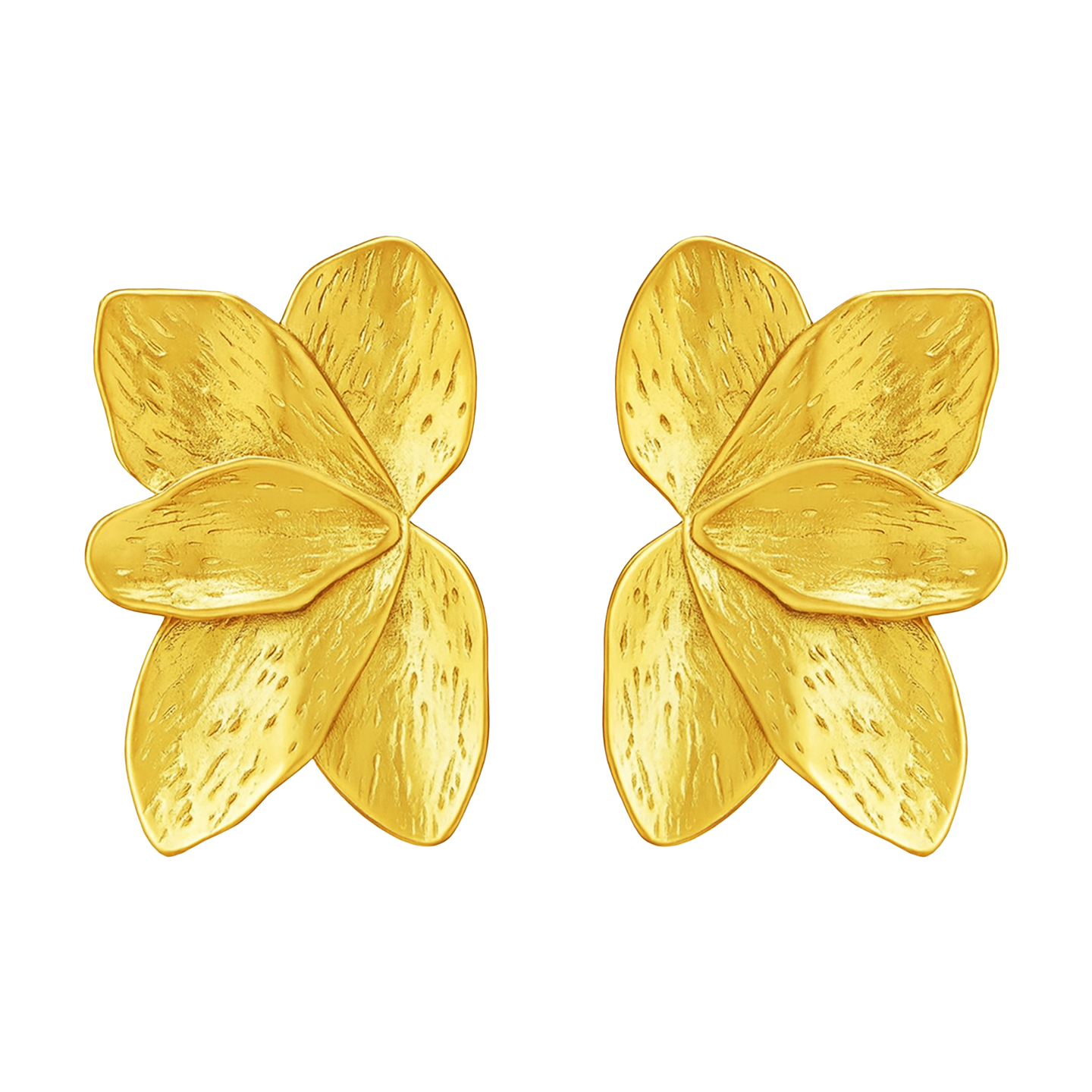 Magnolia Petals Textured Statement Stud Earrings