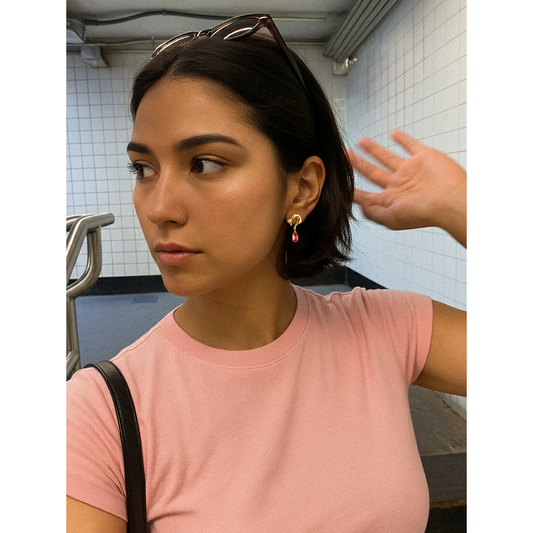 Rosé Melt Drop Earrings