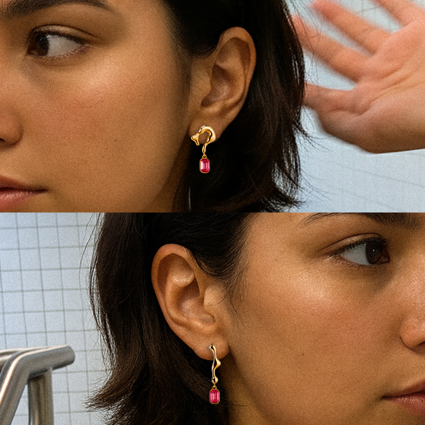 Rosé Melt Drop Earrings
