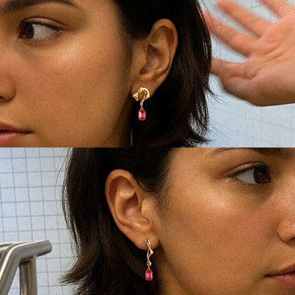 Rosé Melt Drop Earrings