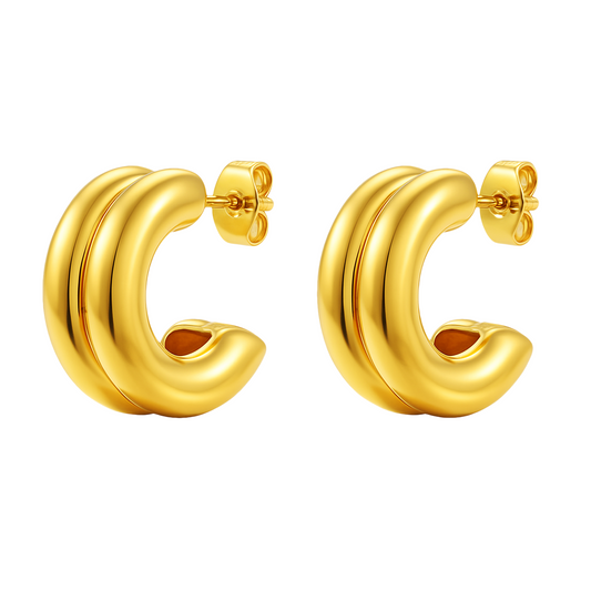 Twinari Chunky Half Hoops